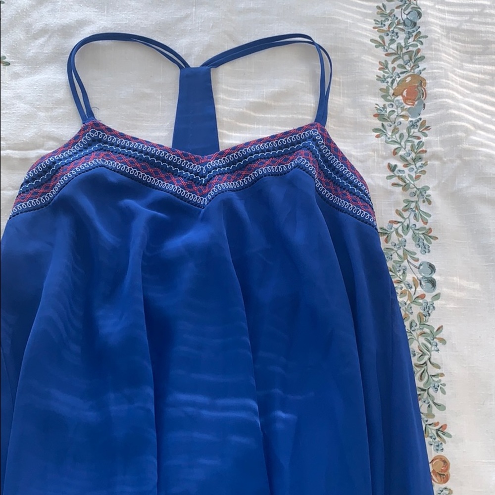 Blue flowy dress